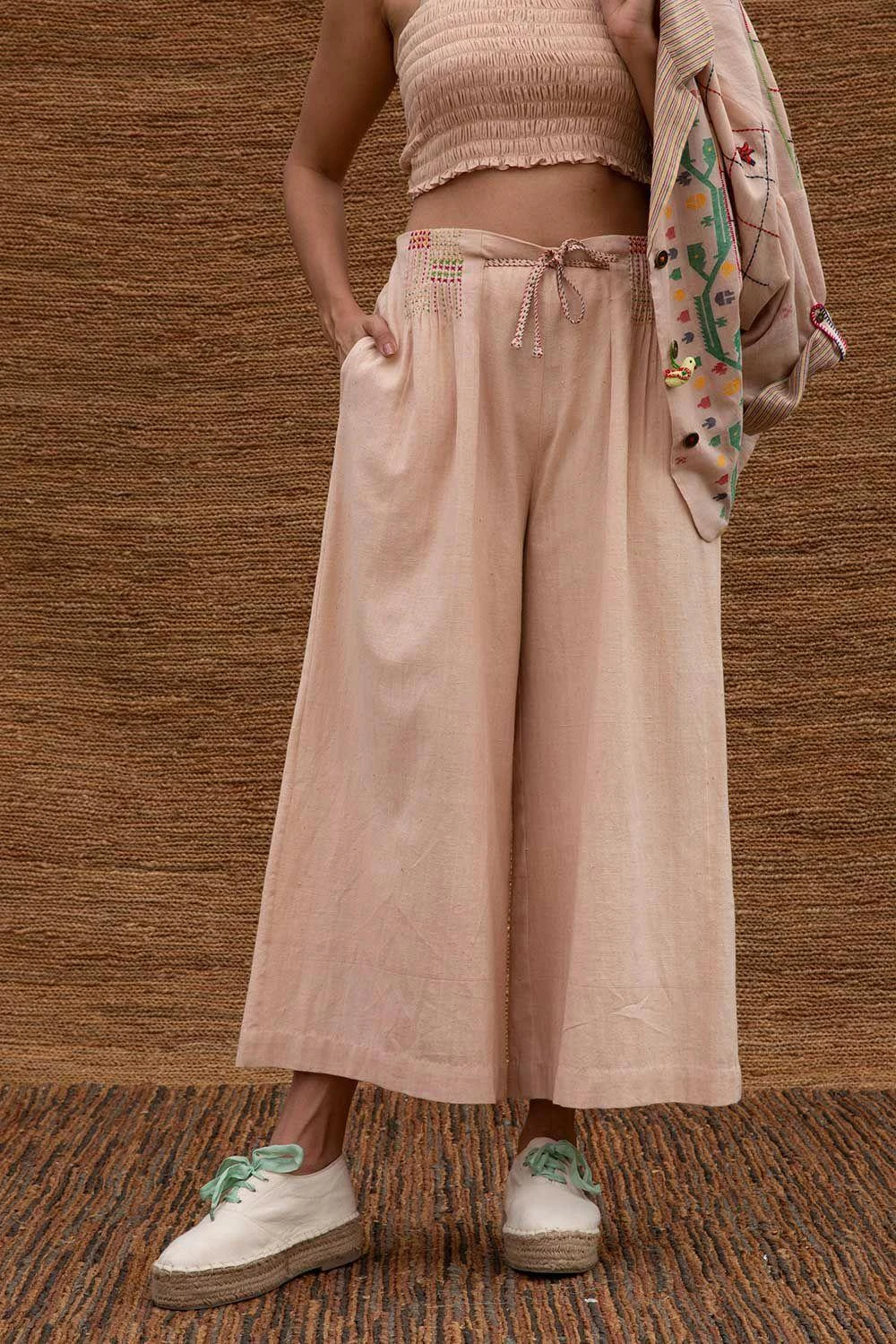 Sunira Designs Pink Pleated High Waist Pants 6 Sunira Designs Pink Pleated High Waist Pants - Image 4