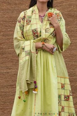 Sunira Designs Green Heavy Embroidered Stole 12 Sunira Designs Green Heavy Embroidered Stole -Deals Toggora Store j2229b 5