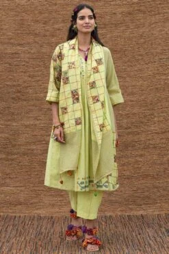 Sunira Designs Green Heavy Embroidered Stole 13 Sunira Designs Green Heavy Embroidered Stole -Deals Toggora Store j2229b 6