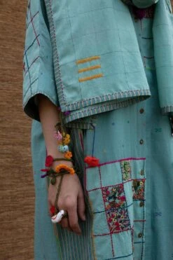 Sunira Designs Blue Embroidered Stole -Deals Toggora Store j2230a 4