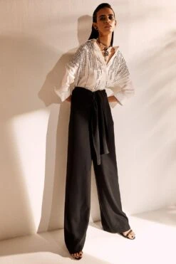 431-88 By Shweta Kapur Knotted Black Pants 8 431-88 By Shweta Kapur Knotted Black Pants -Deals Toggora Store knottedbl 3