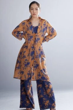 KoAi Blue And Orange Floral Pants -Deals Toggora Store kofw20019 3