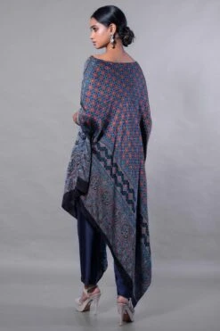 Prahnaaya Bue Ajrakh Embroidered Kaftan Set 9 Prahnaaya Bue Ajrakh Embroidered Kaftan Set -Deals Toggora Store mdd1st 4