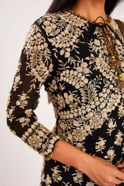 Nakul Sen Black Embroidered Sharara Set -Deals Toggora Store ns 1026 4