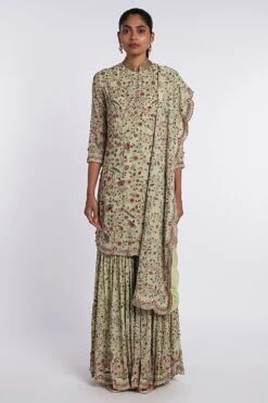 Nakul Sen Floral Chiffon Sharara Set