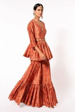 Petticoat Lane By Divya Floral Printed Sharara Set -Deals Toggora Store pl0702 3