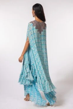Petticoat Lane By Divya Printed Blue Kaftan Set -Deals Toggora Store pld06 4