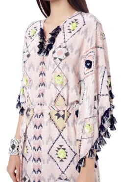 Payal Singhal Diamond Printed Embroidered Kaftan With Belt -Deals Toggora Store ps fw785 3