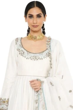 Payal Singhal Off White & Blue Silkmul Sharara Set -Deals Toggora Store ps ks0011 a 4