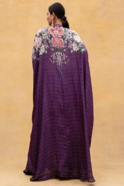 Rajdeep Ranawat Purple Floral Printed Kaftan -Deals Toggora Store r 32rr10 5