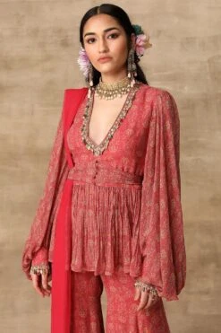 Ridhi Mehra Sehar Paisley Printed Sharara Set -Deals Toggora Store rmwd 23 3