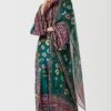 Rajdeep Ranawat Emerald Green Printed Kota Silk Stole -Deals Toggora Store rr 1132 1