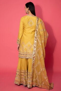 Simar Dugal Mustard Gota Embroidered Sharara Set -Deals Toggora Store sd1602 3