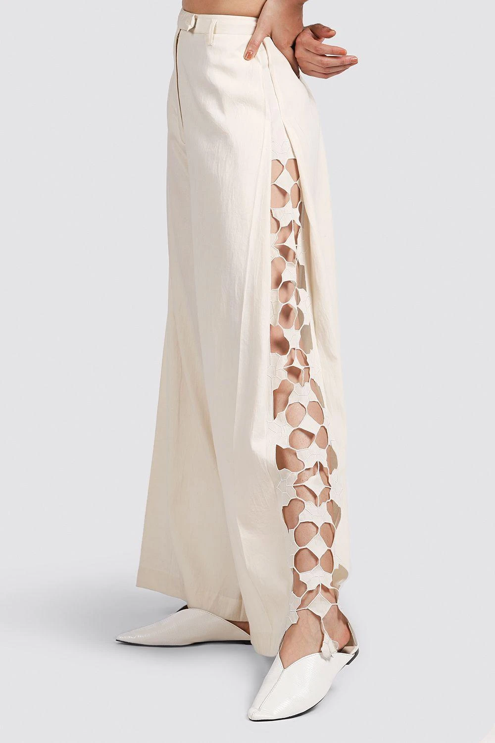 Ikai Cutwork Pleated Pants 4 Ikai Cutwork Pleated Pants - Image 2