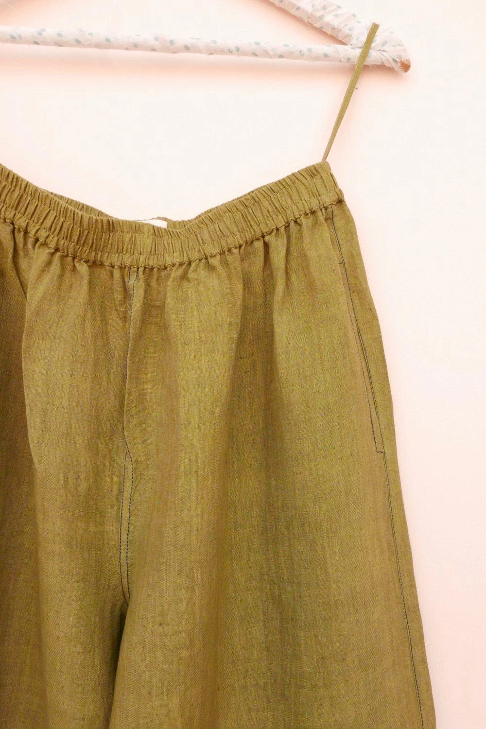 Indigene Linen Olive Green Slouch Pants 5 Indigene Linen Olive Green Slouch Pants - Image 3