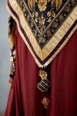 Torani Burgundy Bhagalpuri Printed Scarf -Deals Toggora Store tr 1309tg27 3