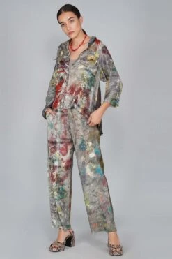 YAVI Abstract Print Pants